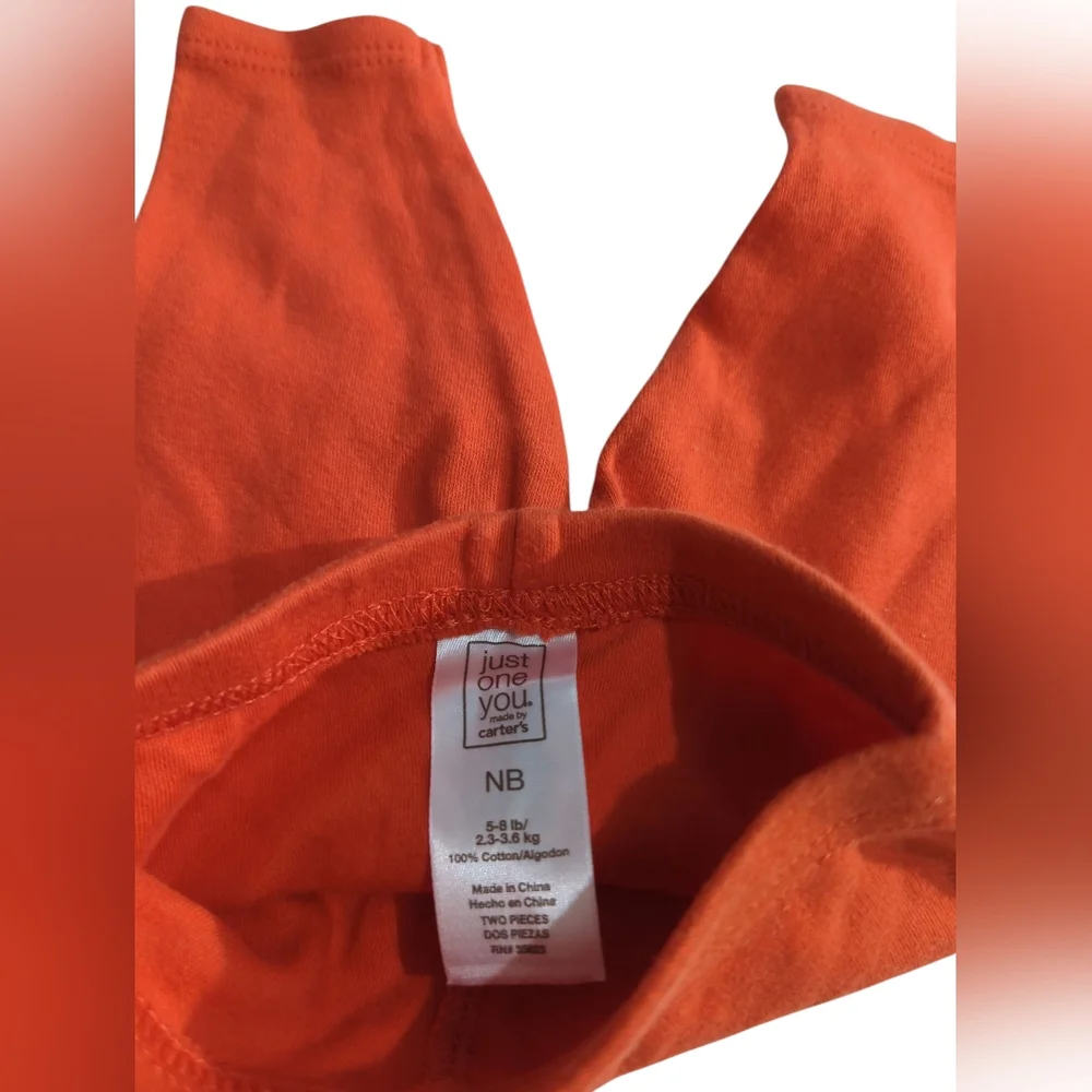 Just One You Made By Carter's Vibrant Orange Leggings Size NB.